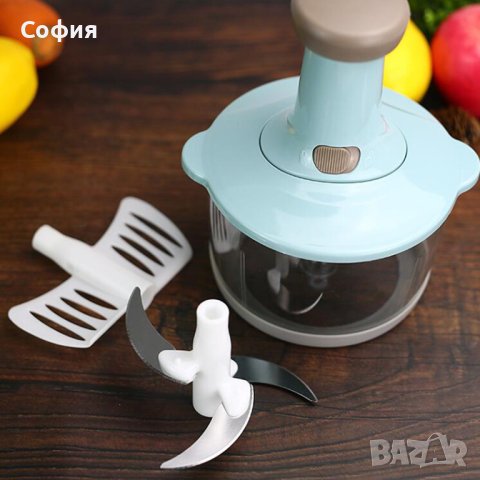 Кухненски робот, чопър с три остриета и ръчно предпазно заключване, снимка 4 - Аксесоари за кухня - 43133283