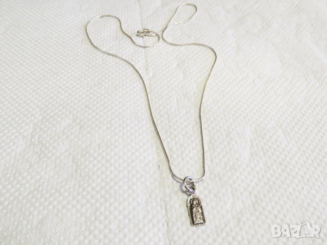 Сребърна икона и сребърно синджирче - притежавайте този медальон и нека тя, снимка 3 - Колиета, медальони, синджири - 33315665