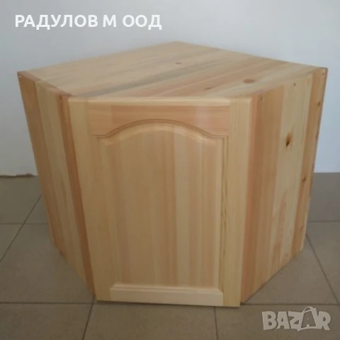 Кухненски ъглов шкаф чам Б64 плътна врата, горен ред 60*60*30 см / 30544-1, снимка 2 - Кухни - 51147564