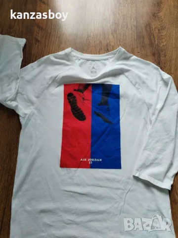 NIKE Jordan - страхотна мъжка блуза 7/8 ръкав М, снимка 5 - Блузи - 49496934