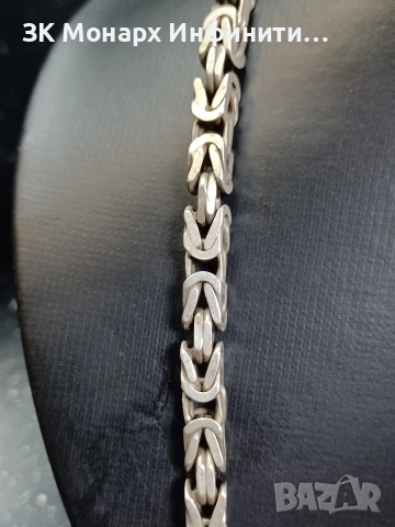 Сребърен Ланец, снимка 2 - Колиета, медальони, синджири - 52667336