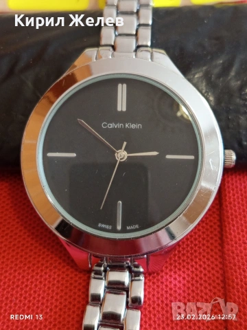 Дамски часовник Calvin Klein quartz реплика много красив стилен дизайн 51707, снимка 3 - Дамски - 53591725