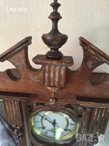 Немски стенен часовник, снимка 2 - Антикварни и старинни предмети - 52435733