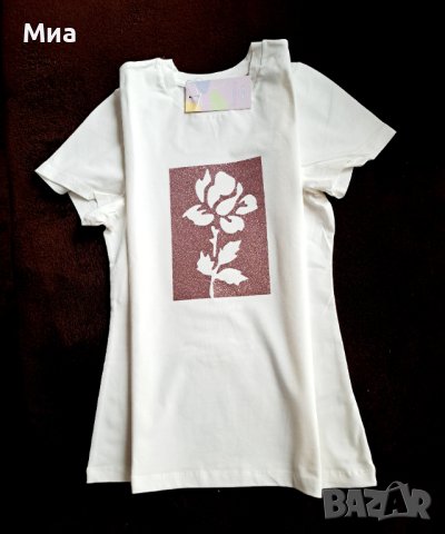 Дамска бяла тениска.Нова!, снимка 1