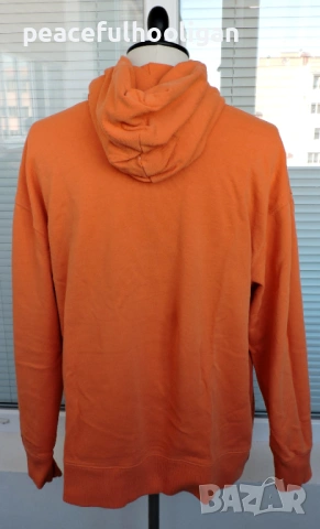 Tommy Hilfiger Tommy Jeans мъжки оранжев памучен суичър с качулка размер L, снимка 9 - Суичъри - 53393776