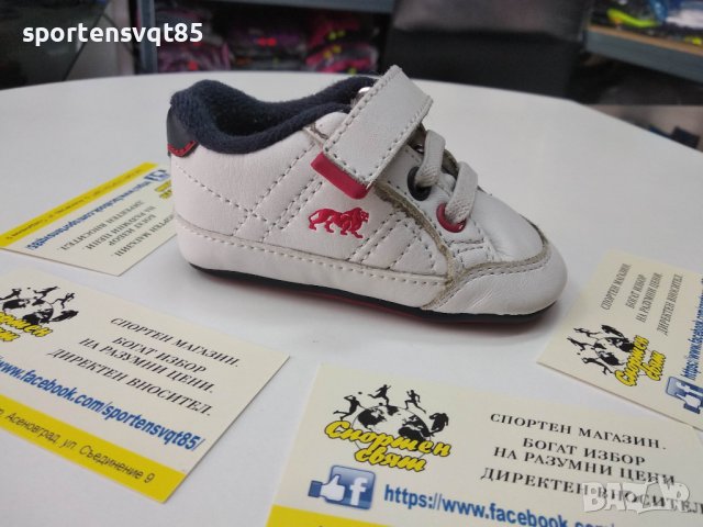 ПРОМО Lonsdale бебешки обувки , маратонки естествена кожа с лепенки, снимка 1 - Бебешки обувки - 36594095