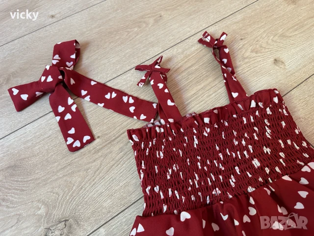 Лятна ефирна рокличка на сърчица за момиче, размер 2-3г , снимка 4 - Детски рокли и поли - 46990236