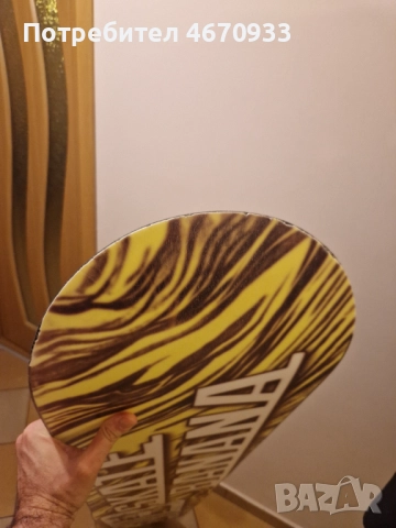 Сноуборд LIBTech Skate banana BTX 159 W, black/yellow Hybrid/rocker , снимка 4 - Зимни спортове - 52682766