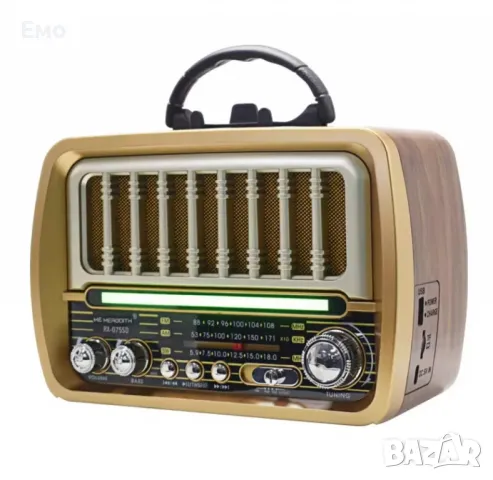 Стилно ретро многофункционално преносимо радио, TF карта / USB радио, аудио, снимка 9 - Радиокасетофони, транзистори - 48524865