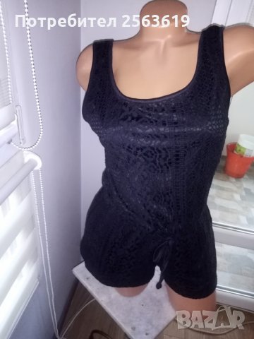 Дантелен черен гащеризон Madame Elysees, снимка 3 - Гащеризони - 28098481