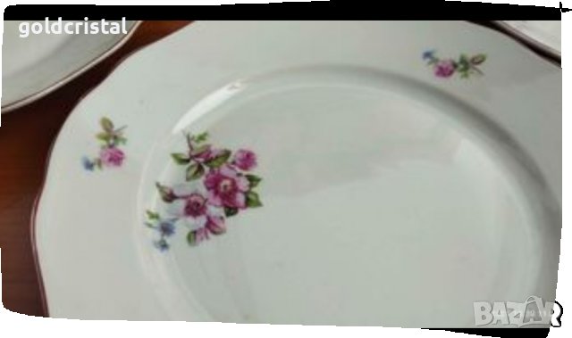 Стар български порцелан чинии плитки и дълбоки, снимка 4 - Антикварни и старинни предмети - 36920559