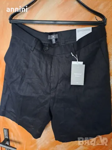 нови черни къси мъжки панталони  раз 32 и 34 ЛЕНЕНИ