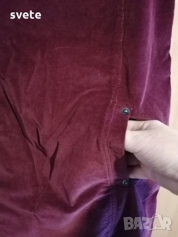 Вишнева джинсова рокля, снимка 3 - Рокли - 35422507