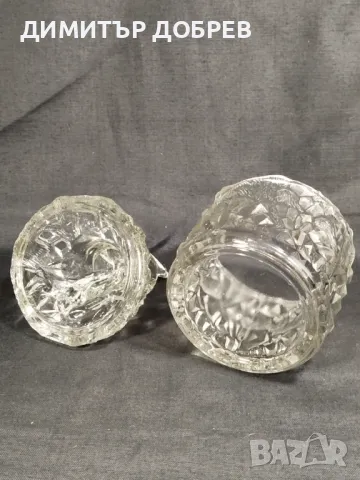 СТАРА РЕТРО СОЦ НРБ СТЪКЛЕНА ЗАХАРНИЦА ДЖУДЖЕ БЕЛОСЛАВ , снимка 5 - Антикварни и старинни предмети - 47692815