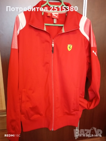 Анцунг горнище Puma Ferrari размер L, снимка 2 - Спортни дрехи, екипи - 52423955