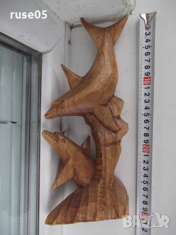 Фигура "Двойка делфини" дървена, снимка 5 - Други ценни предмети - 32536711