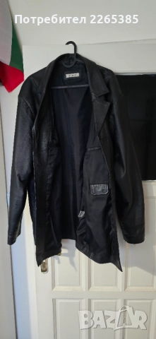 Продавам мъжко кожено черно яке/сако от естествена кожа., снимка 2 - Якета - 52507401