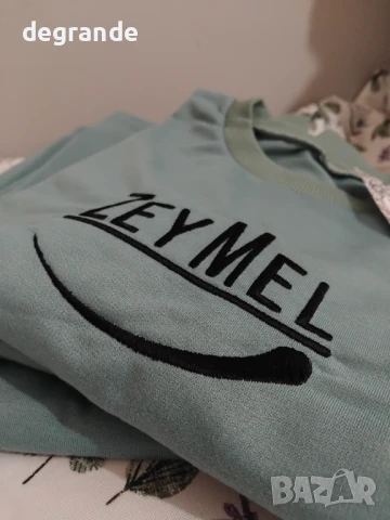 Зелена Дамска блуза ZeyMel размери S M XL цена 15лв , снимка 2 - Блузи с дълъг ръкав и пуловери - 51344343