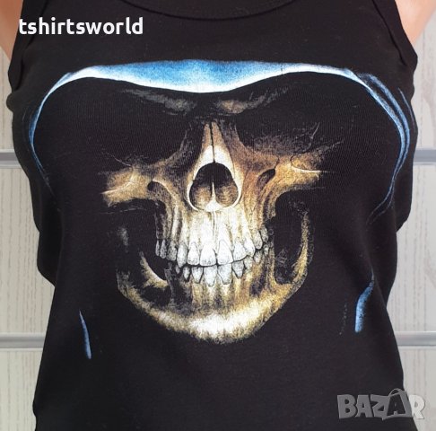 Нов дамски потник с дигитален печат Череп, снимка 2 - Потници - 37294256