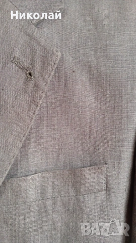 Мъжки костюм 100% лен + подарък, снимка 4 - Костюми - 53604922