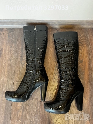 Дамски ботуши с висок ток, снимка 2 - Дамски ботуши - 52965371