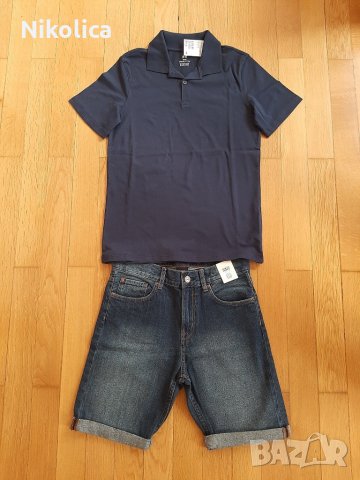 Детски къс панталон H&M, блузи H&M, лятно яке Kipsta, за 12г.момче.НОВИ., снимка 10 - Детски комплекти - 28133546