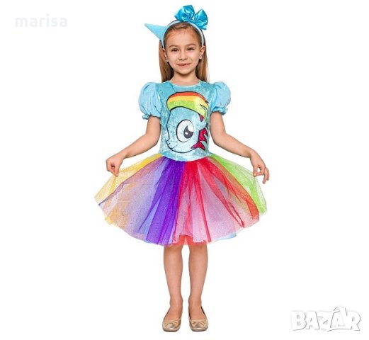 Детски костюм Rainbow Unicorn, размер 130/140 cm Код: SL-TJ13-38636519, снимка 1 - Други - 33274281