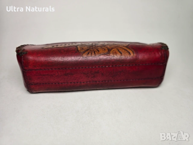 Винтидж кожена чантичка ръчна изработка и естествена кожа, снимка 5 - Чанти - 53563267