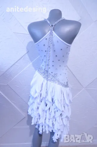 Бяла рокля за спортни танци,, снимка 5 - Рокли - 47293272