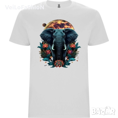 Нова детска тениска със Слон - Пълнолуние, два цвята, снимка 3 - Детски тениски и потници - 49285798