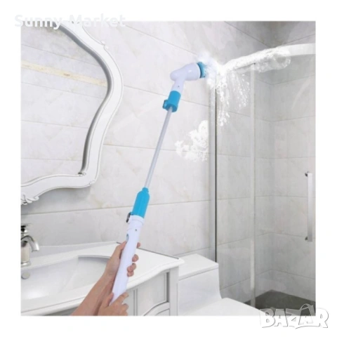 Електрическа четка за почистване на баня Spin scrubber/ Четката работи с акумулаторна батерия. Тя се, снимка 4 - Препарати за почистване - 53515667
