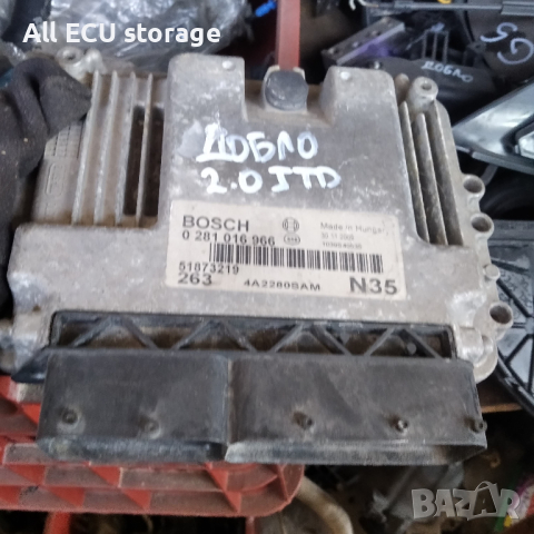 Fiat Doblo , Фиат Добло ЕКУ, ECU 51873219 , 0 281 016 966, снимка 2 - Части - 44911244