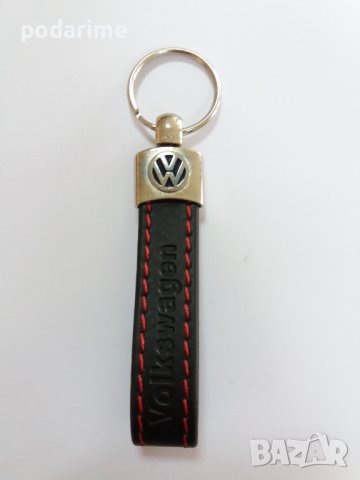 Ключодържател VW - кожен, черен, снимка 1 - Други - 40797731