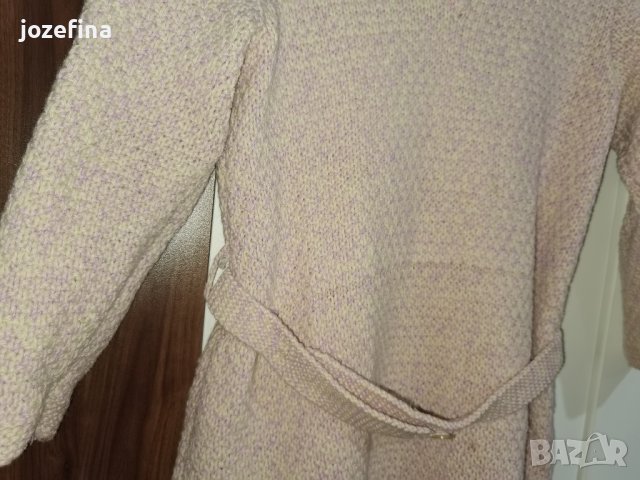 Плетена зимна рокля в бяло и лилаво, снимка 8 - Рокли - 43312797
