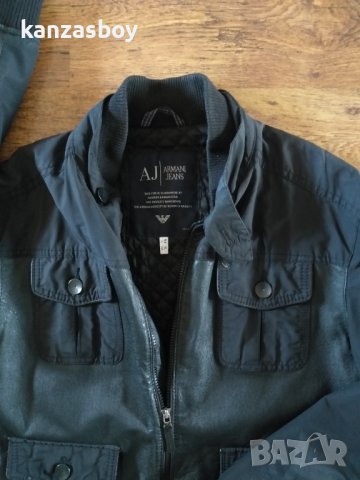 armani jeans - мъжко кожено яке ХЛ ЕСТЕСТВЕНА КОЖА, снимка 3 - Якета - 43854288
