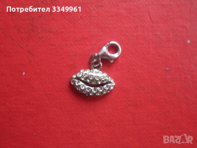 Сребърен медальон висулка с камъни 925, снимка 6 - Колиета, медальони, синджири - 36700297