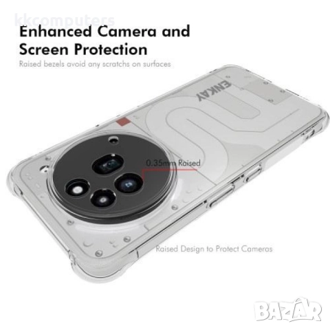 Nothing Phone (3a) Pro Удароустойчив ENKAY Силиконов Калъф и Протектор, снимка 3 - Калъфи, кейсове - 51443320