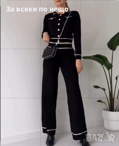 Дамски Комплект Фино Плетиво - 2 Налични Цвята Код S190, снимка 2 - Комплекти - 52419096