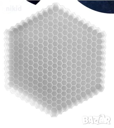 ситни пчелни килийки медена пчелна пита шестоъгълник подложка силиконов молд форма фондан смола гипс, снимка 2 - Форми - 36627544