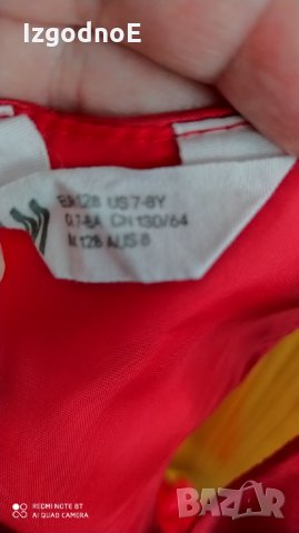 122 H&M празнична рокля, червена рокля, снимка 2 - Детски рокли и поли - 35435433