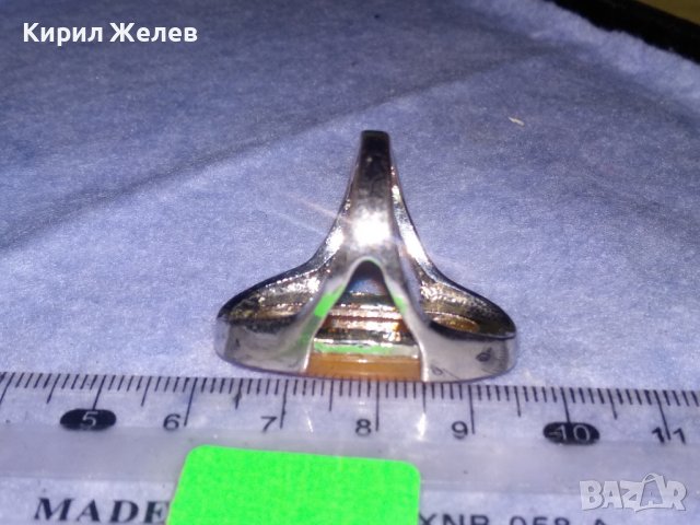 СТАР СРЕБРИСТ МЕДЕН ВИНТИДЖ ПРЪСТЕН с КАТАЛИН 36615, снимка 10 - Пръстени - 39747689