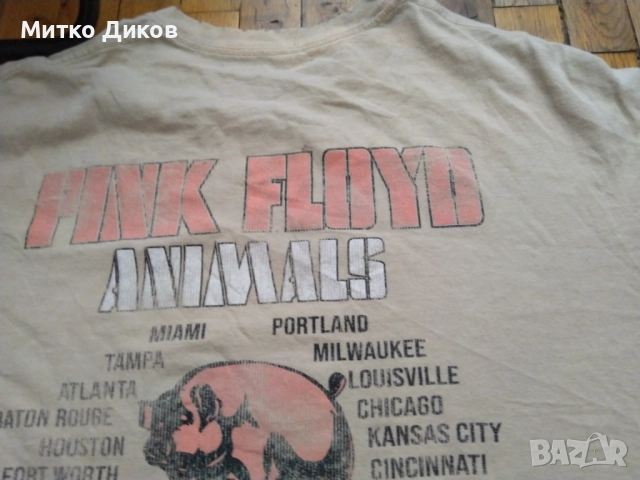 Pink Floyd Animals Tour 1977 Shirt Looks worn тениска като носена изглежда отлична размер Л, снимка 8 - Тениски - 51722120