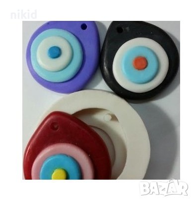 Окото на Назар Nazar дълбок силиконов молд форма калъп фондан гипс шоколад сапун декор, снимка 2 - Форми - 37851499