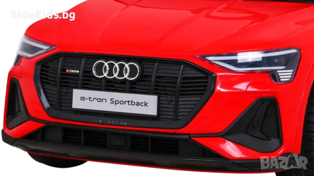 Audi E-Tron Sportback 12V – Детска акумулаторна кола, Червена, EVA гуми, 4x4, снимка 12 - Детски велосипеди, триколки и коли - 50427330