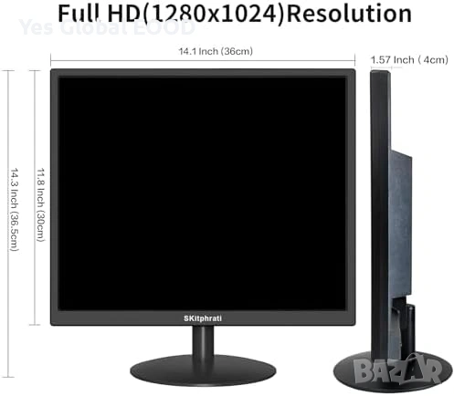 17" HD монитор 1280x1024 VGA/HDMI 75Hz VESA, снимка 6 - Монитори - 53604374
