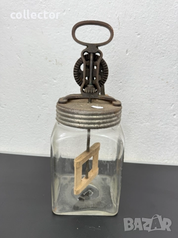 Автентична биялка за масло / мляко. №7550, снимка 3 - Антикварни и старинни предмети - 52220882