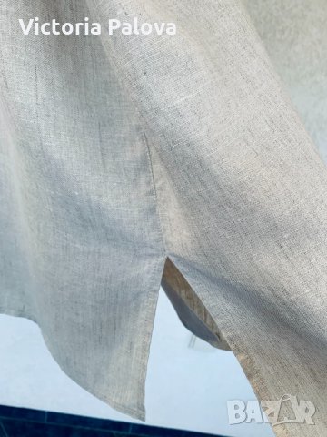 Голяма ленена риза-блуза ULLA POPKEN, снимка 9 - Ризи - 32502148
