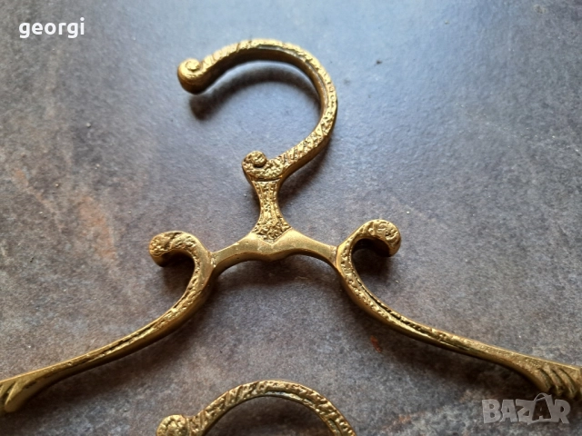 бронзови закачалки за дрехи 28/2, снимка 2 - Закачалки - 51853639