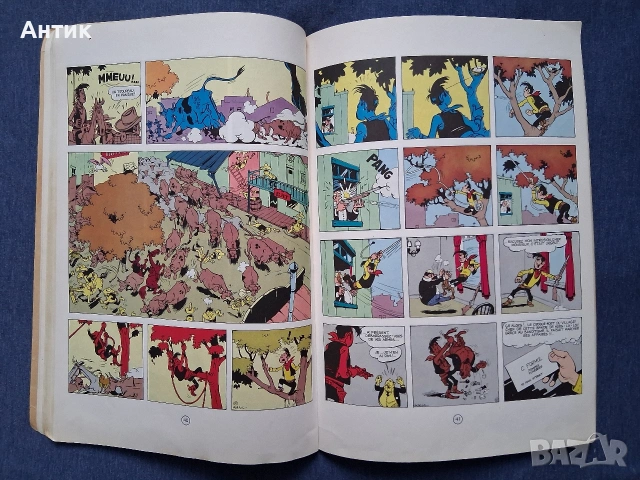 Стар Френски Комикс Lucky Luke 2 Rodeo / 1967 год., снимка 4 - Колекции - 53379955
