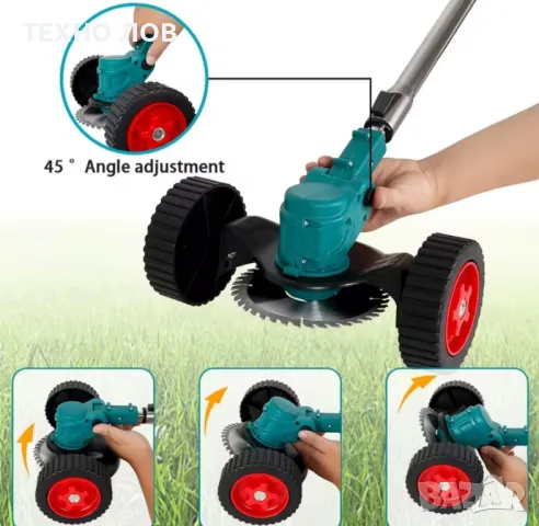 Акумулаторен тример за трева на колела , снимка 16 - Градинска техника - 46166086